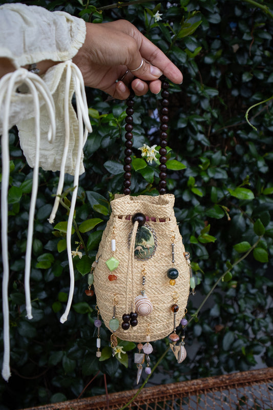 ‘Weekends at the Pink House’ Charm Bucket Bag