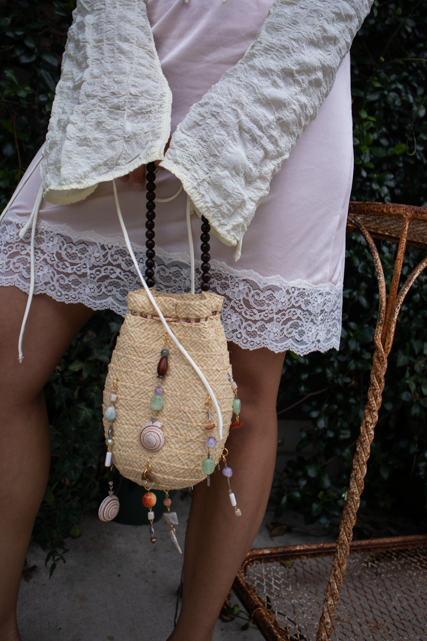 ‘Weekends at the Pink House’ Charm Bucket Bag