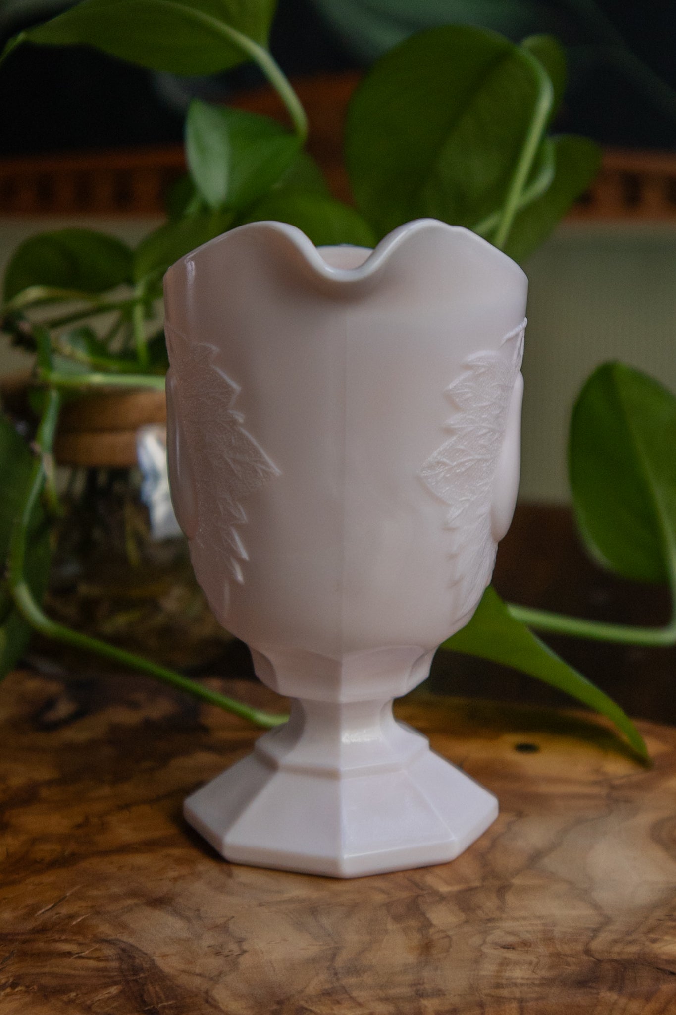Pink Milk Glass Pitcher
