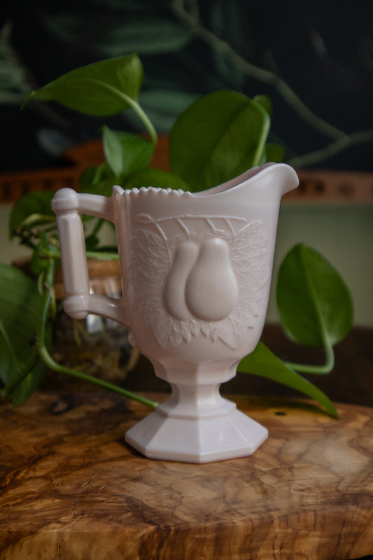Pink Milk Glass Pitcher