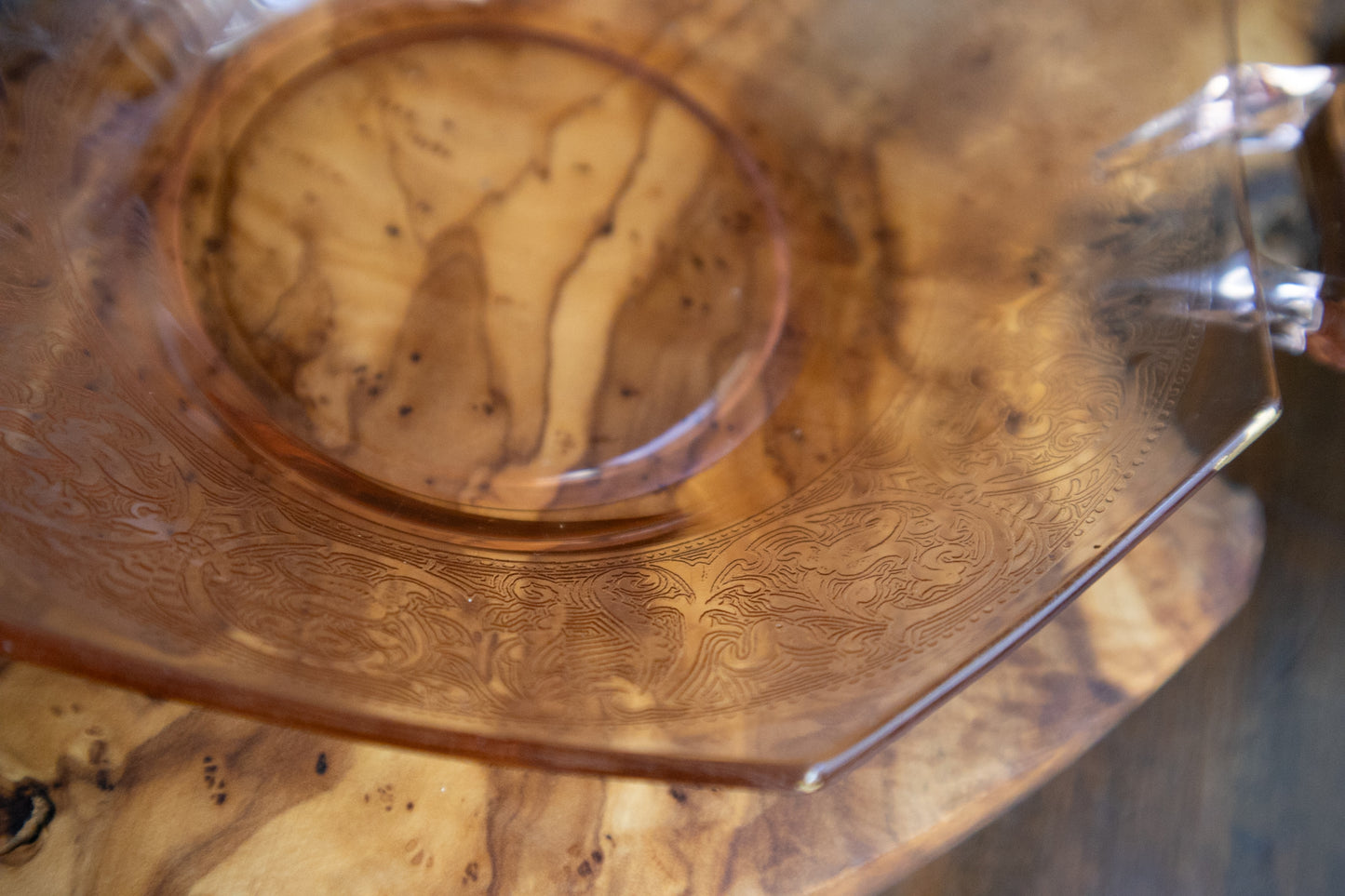 Pink Depression Glass Candy Dish
