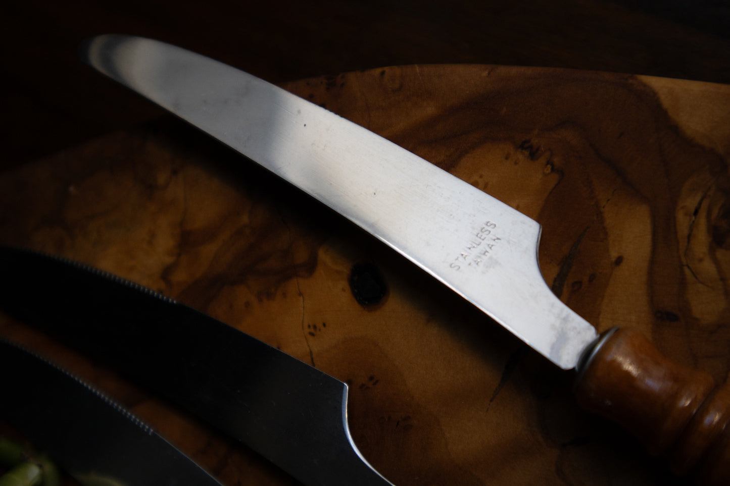 Table Knives Set with Wood Handles (Set of 4)