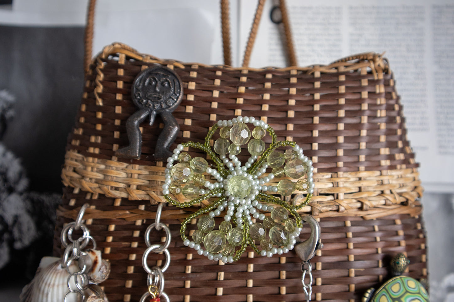 ‘Caught Adrift’ Charmed Wicker Knapsack