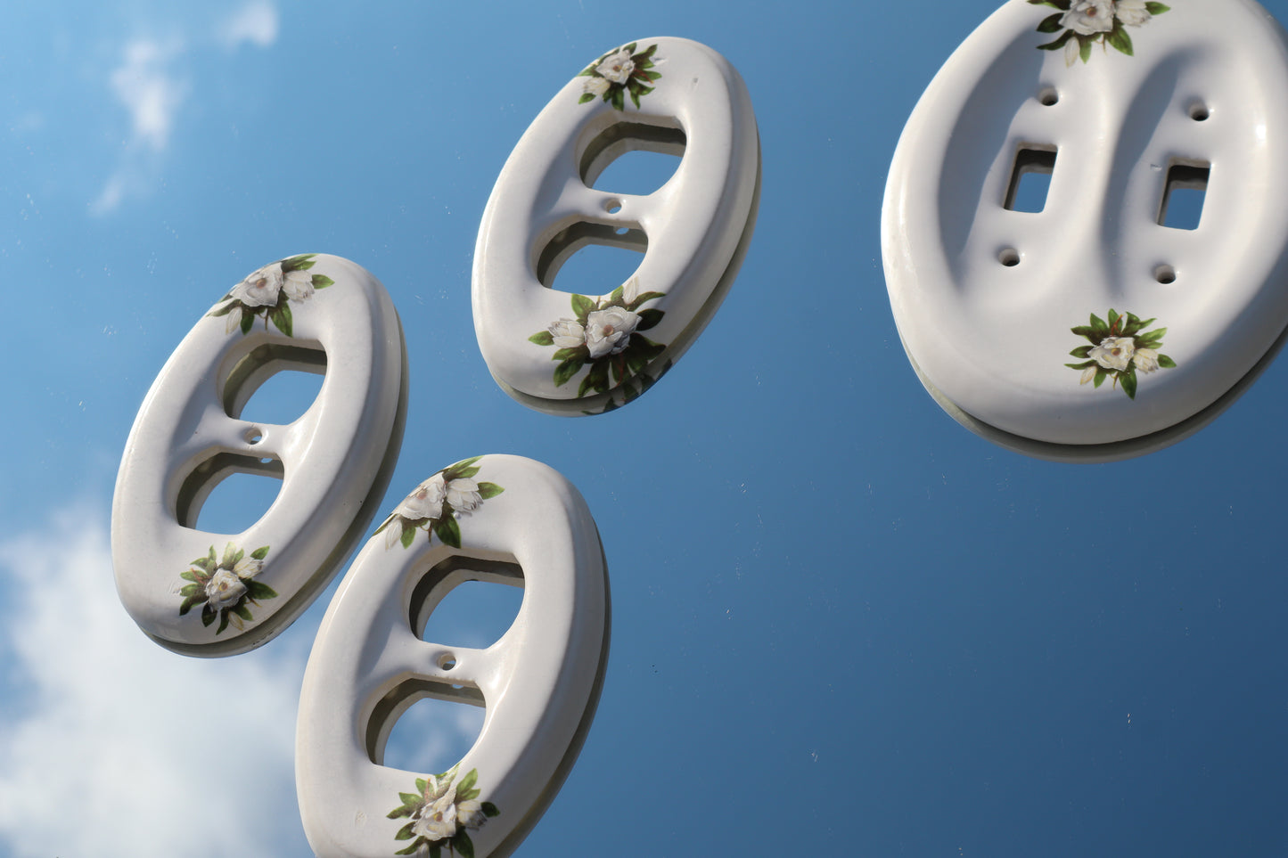 Floral Ceramic Plate Covers