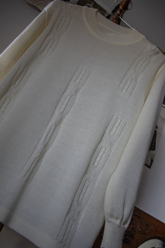 Cable Cream Knit Sweater