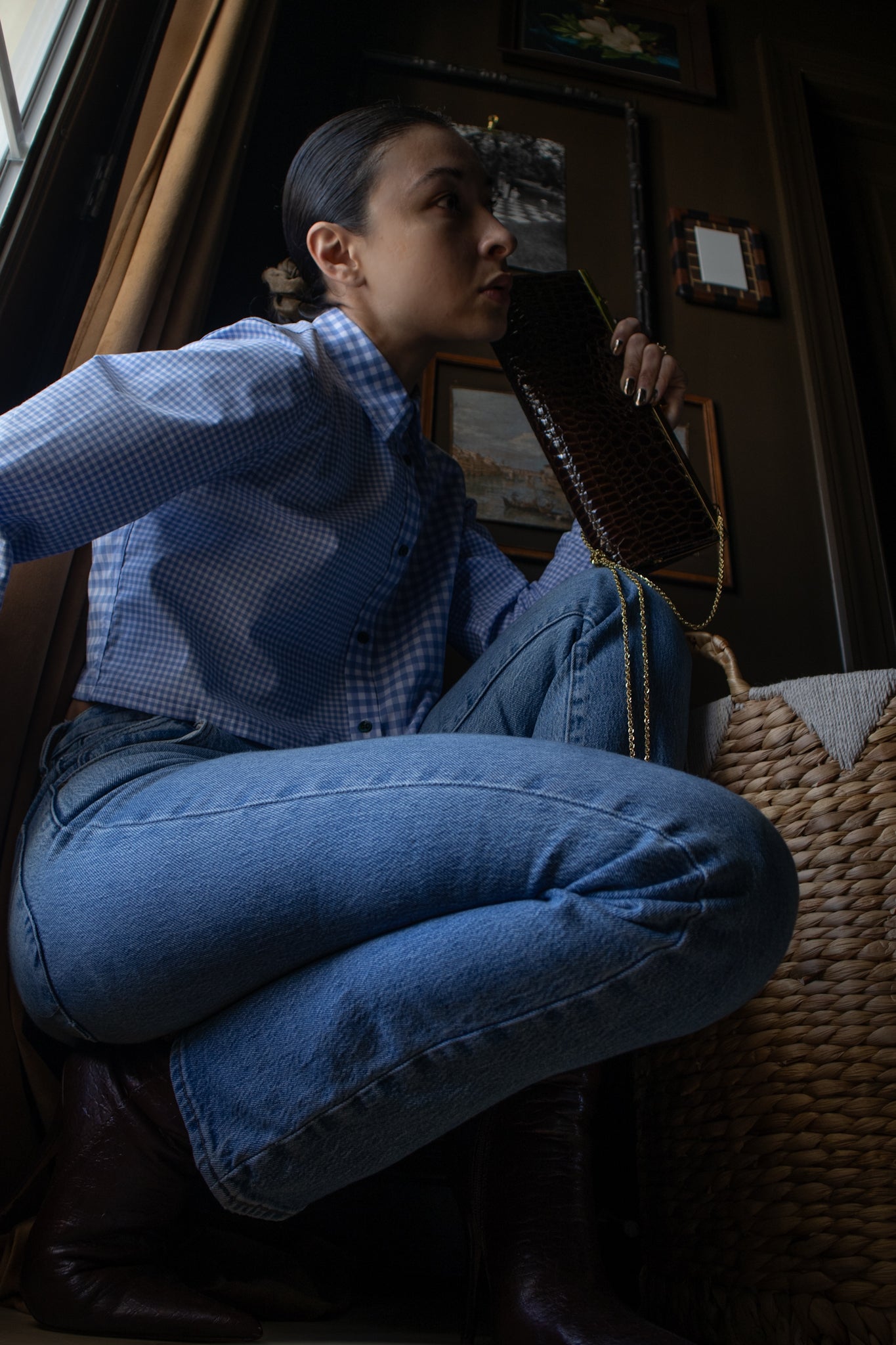 Blue Gingham Button Down