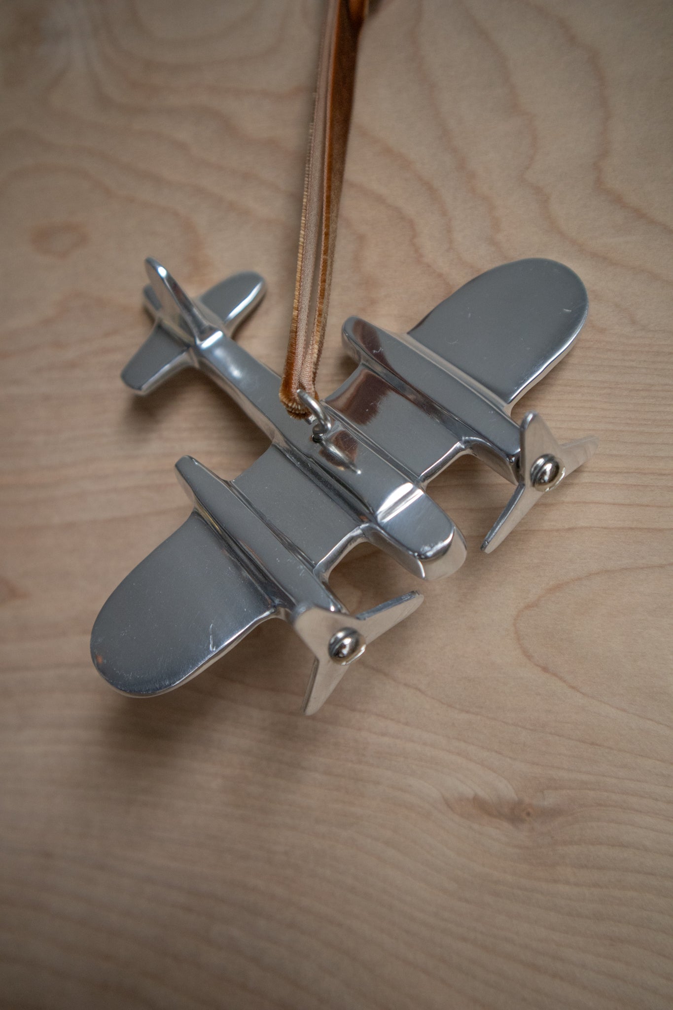 Aluminum Cast Plane Ornament
