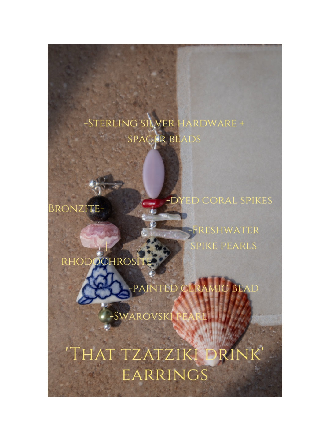 ‘That Tzatziki Drink’ Earrings | The Graeae Set